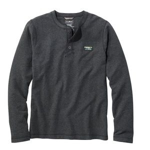 Men's L.L.Bean Comfort Camp Henley Grey Size Small